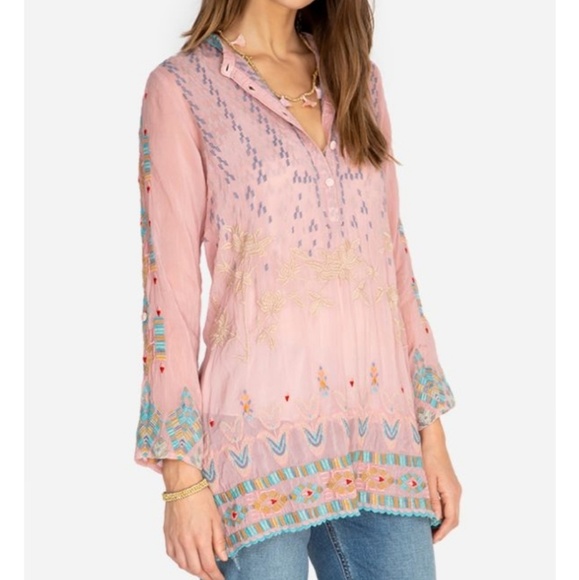 Johnny Was Tops - Nwt Johnny Was embroidered tunic S medium welcome